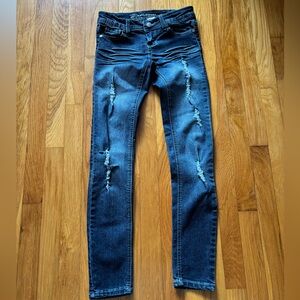 Blue Asphalt Destroyed Skinny Jeans Size 0S